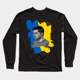 Volodymyr Zelensky Portrait Long Sleeve T-Shirt